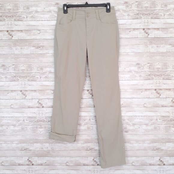 Eddie Bauer Pants - Eddie Bauer Womens Pants Size 6 Stretch Snap Leg Mesh Pockets Beige 95